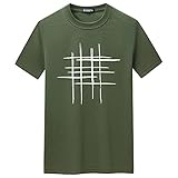 T-Shirt Herren Oversize Drucken Rundhals Tops Herren Moderner Hip Hop Style Shirt Herren Work Lässig Party All-Match Kurzarm Shirt Herren Komfortabel Mode T-Shirt H