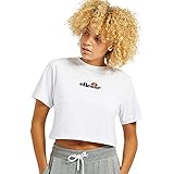 Ellesse Damen Fireball Cropped T-Shirt Unterhemd, weiß, 36