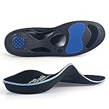 PCSsole Orthopädische Einlegesohlen mit High Arch， Komfort Sport Schuheinlagen für plattfuß, Plantarfasziitis, Fußschmerzen, Fußvalgus, Überpronation für Damen und Herren, Schwarz, (26cm)