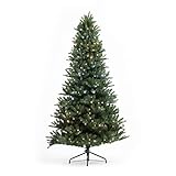Twinkly App Gesteuerter Beleuchteter Weihnachtsbaum (1.8 m) mit 400 Gelben + Weißen LEDs, Grünes Kabel - Gold Edition - Innendekoration für Weihnachten - Generation II