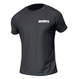 T-Shirt mit Aufschrift 'Securite' schwarz Gr. XXXXL, schw
