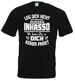 T-Shirt | Leg Dich Nicht mit einem von Russen-Inkasso an | Schwarz | Größe 3XL