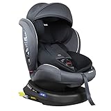 XOMAX S64 Kindersitz drehbar 360° mit ISOFIX und Liegefunktion I mitwachsend I 0-36 kg, 0-12 Jahre, Gruppe 0/1/2/3 I 5-Punkt-Gurt und 3-Punkt-Gurt I Bezug abnehmbar, waschbar I ECE R44/04