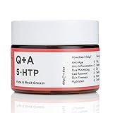 Q+A 5-HTP Gesichts und Halscreme. Eine Feuchtigkeitscreme zur Verbesserung der Hautelastizität und der Kollagenproduktion. 50 g