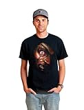 Morph DDTMENX - neuen Stil Bewegliches T-Shirt Halloween Hektisches Auge Größe XL