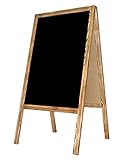 Kundenstopper Holz Tafel Werbung Kreidetafel Aufsteller Werbetafel Holztafel Werbeaufsteller Straßenständer Gehsteig Holztafel A-Tafel - BURN