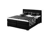 Maintal Boxspringbett Mambo, 100 x 200 cm, Strukturstoff, Bonellfederkern Matratze H2, schw