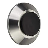 SOTECH Türstopper Diskus Höhe 15,5 mm echt Edelstahl Ø 60 mm Wandtürstopper mit Gummipuffer Ø 33