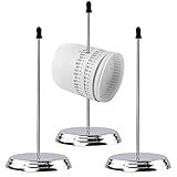 Mlysnd Zettelspießer, 3 Stück Zettelspießer Bonspieß Kassenbon Halter Mit Runde Basis Für Rechnung Notenpapier Schreibtisch Büro Küche Hotel, Verdicken, Abnehmbar, 155 * 75 * 135mm (Silber)