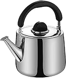 Fisecnoo Wasserkocher 304 Edelstahl Pfeife Wasserkocher Gas Gaskocher Teekanne Haushalt Wasserkocher mit großer Kapazität (Size : 4L)