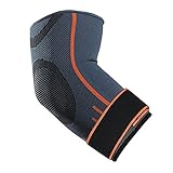 VITTO Ellenbogenbandage, Kompressionsarmbandage bei Sehnenentzündung, Arthritis, ideal für Tennisarm, Golferarm, Gewichtheben (Größe XL, Grau + Lasche, 1 Stück)