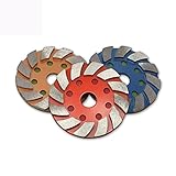 ESUHUANG Polierkissen für Bohrer 3 stücke 4inch Metall Diamant Polierkissen 100mm Nass oder Trockenbeton Boden Polierkissen Marmor Granit Schleifscheibe 4JKP (Grit : RED)