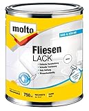 0,75L Molto Fliesenlack weiss Fliesen Lack Bad Küche S
