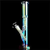 RORA Noctilucous Glass Bong 14mm Rauchwasserpfeifen mit dickem Eisfänger Diffusor Downstem Percolator Bongs (Colorful)