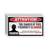 WZJH 1. 5CMX8,5 cm. Personalisierter Immobilieneigentümer bewaffnet PVC Aufkleber des Aufkleb