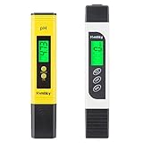 PH Messgerät TDS EC PH Temperatur 4 in 1 Set, Wasserqualität Tester mit Hoher Genauigkeit, Pooltester Wassertester mit LCD Display, Digital TDS Messgerät für Trinkwasser, Schwimmb
