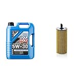 LIQUI MOLY 1137 Longtime High Tech Motoröl, 5W-30, 5 L & Original MANN-FILTER Ölfilter HU 6004 X – Ölfilter Satz mit Dichtung/Dichtungssatz – Für PKW