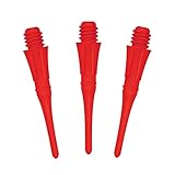 CyeeLife Professionelle Softdarts Spitzen,Soft Tips Rot 100 Stück 2BA Gewinde (CL04 Stil),5 Farben verfügb