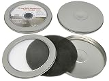 Runde CD Hüllen aus Metall mit Plastik Fenster, Silberne Metall CD Hülle Rund für je 1 bis 5 CD/DVD/BD-R Rohlinge - 10 Stück