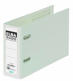 ELBA Kunststoff-Ordner rado plast A5 quer 7,5 cm breit weiß mit Einsteckrückenschild Ringordner Aktenordner Briefordner Büroordner Plastikordner S