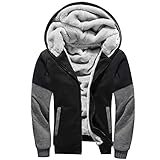 NNGOTD Herren Hoodie Oversize Mantel Herren braun lang Jacke Herren übergangsjacke Camel Sweatjacke Herren weinrot Herren Steppjacke 5XL Pullover Herren Mark