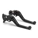 Motorrad-CNC-Kurzbremskupplungshebel 6 Positionen einstellbar für Yamaha Warrior YFM 350 YFM350 2002-2004, XT660 XT660R XT660X 2004-2013, Raptor YFM660 2001-2004 Schw