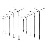 Evemodel LQS13 10 STK. Doppelpeitschenlampen LED 100mm Spur H0 / 00 Straßenlampe Flexible Höhe 3v 12