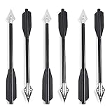 SHARROW 6/12 Stück Armbrustbolzen 6,7 Zoll Aluminium Armbrust Bolzen Pfeile mit Jagdspitzen Tipps Armbrustpfeile für 50-80lbs Mini Armbrust Bogenschießen Angeln Jagd (Schwarz, 6 Stück)