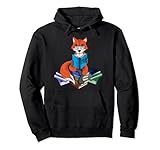 Fuchs Nerd Lesen Bücher Leseratte Bibliothek Buchliebhar Pullover H