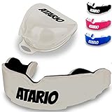 ATARIO® Mundschutz mit perfektem Halt [inkl. Transportbox]– Zahnschutz Kampfsport [BPA-frei] für maximale Leistung beim Sport – Mundschutz Boxen, MMA & Football für Erwachsene und Kinder (Weiß)