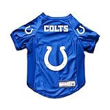 Littlearth NFL Indianapolis Colts NFL Indianapolis Colts Stretch-Trikot für Hunde und Katzen, Stretch-Gewebe, Team-Farbe, Größe M (320156-COLT-M-1)