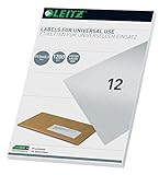 Leitz PC-beschriftbare Universal Etiketten 97 x 42.3 mm, Weiß, 61770001
