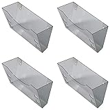 Helit H6103308 - Wandhalter 'the grid' grau transparent, 4 Stück