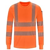 Warnschutz T-Shirt Warnschutzshirt Warnshirt t-Shirt Sicherheitsweste(orange, XL)