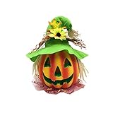 BESTOYARD Halloween Kürbis Laterne Jack-o-Laterne Dekoration Scary Modell mit batteriebetriebenen Figur Statue Spukhaus Dek