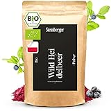 Bio Wildheidelbeer-Pulver 100g gefriergetrocknet | 100% natürlich ohne Zuckerzusatz u. ohne Zusatzstoffe ideal für Smoothie Bowls u. Superfood Shakes | Heidelbeerpulver vegan handgepflück