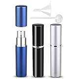 3 Stück 6ml Parfümzerstäuber Nachfüllbar Reise Mini Portable Leere Sprühflasche Aluminium Taschenzerstäuber Parfüm Zerstäuber Flaschen mit Trichter und Pip