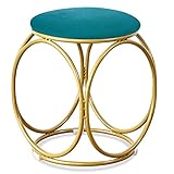 Runden 6 Ring Eisen Fußhocker,Leichter Sofahocker Vanity Gepolsterte Sitzhocker,Tragbare Fußablage Ottomane für Wohnzimmer Schlafzimmer-Frucht b