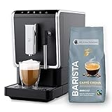 Tchibo Kaffee Vollautomat Esperto Latte (19 bar, 1470 Watt), Anthrazit (inkl. 1Kg Barista Caffè Crema)