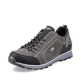 Rieker Herren Bequemschuhe B5721, Männer Schnürhalbschuhe,lose Einlage,wasserdicht,riekerTEX,Schnuerer,straßenschuhe,grau Kombi (01),43 EU / 9 U