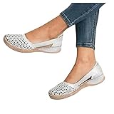 YHIIen Plateau Sandalen Damen Espadrilles Casual Keilsandalen Fischmund Mund Strand Lässige Keilabsatz Sandalen Sommer Offene Schuhe Freizeit S
