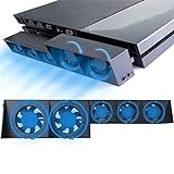 EEEKit Lüfter für PS4, Externer USB-Kühler 5 Lüfter Turbo Temperaturregelung Lüfter für Sony Playstation 4 Gaming C