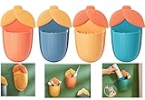 4 Stück Zahnbürstenhalter, Wandmontierter Zahnbürstenhalter für Badezimmer Selbstklebende Zahnbürsten Organizer Rutschfester Zahnbürstenhalter für Bad und Kü