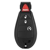 Akozon Keyless Entry Fernstartsteuerung Schlüsselanhänger Ersatz 4-Tasten-Autoschlüsselanhänger Steuersender 433Hz für Do-dge R-am 1500 2500 3500 4500