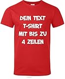 T-Shirt Bedrucken mit dem Amazon Tshirt Designer. T-Shirt selber gestalten. T-Shirt Druck. T-Shirt mit Wunschtext. T Shirts sind Ökotex-100 Zertifiziert. - Rot XL