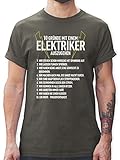 Handwerker Geschenke - 10 Gründe mit einem Elektriker auszugehen - XXL - Dunkelgrau - t-Shirts Elektriker - L190 - Tshirt Herren und Männer T-S