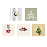 hukezhu Weihnachtsdeko Fenster - 5 St Schneeflocken Weihnachten Fensterbilder, Fenstersticker Fensteraufkleber PVC Fensterdeko Selbstklebend, Weihnachtsmann, Schneeflocken (Mehrfarbig, 20x20cm)