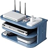 ZQSSF WiFi Desktop Aufbewahrungsboxen, Router Aufbewahrung Dekorative Wandregal,Mit Multifunktionsdisplay Regal FüR Set-Top Box Tv Fernbedienung DVD Spielkonsole Wasserdichter Aufbewahrungsbox