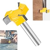 T Geradem Schaft Fräser 8mm Schaft Reinigung Fräser 3 Kanten T Schlitz Fräser Schaft Holzfräser Fräser für Oberfräse 8mm Schaft Plattenfräser Hobelwerkzeug für Handarbeit Holzbearbeitung