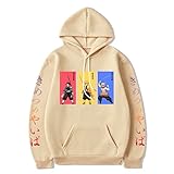 xrbanime Herren Damen Kamado Tanjirou Hoodie Kimetsu no Yaiba Pullover Anime Druck Sweatshirt Agatsuma Zenitsu Kapuzenpullover mit Käng